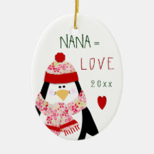 Love NANA Penguin Christmas Gift