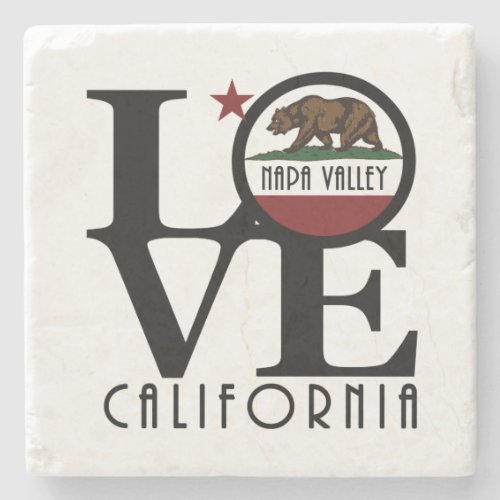 LOVE Napa Valley California Stone Coaster