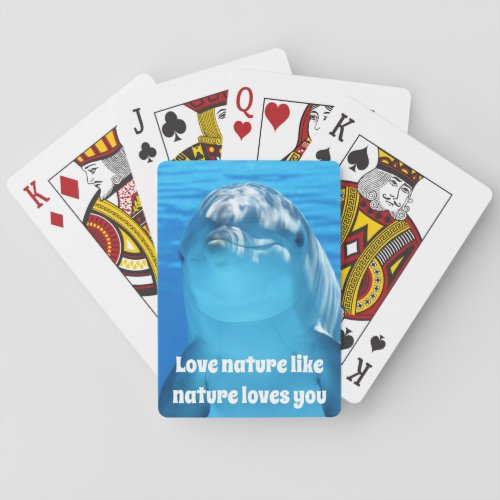 Love Nature Dolphin Playing Cards