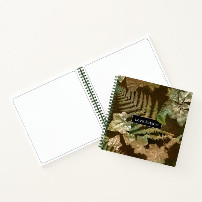 Love Nature Ferny Leaf Print  Notebook (Inside)