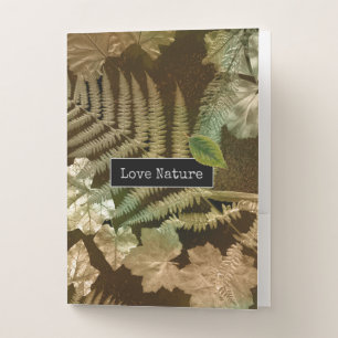 Love Nature Ferny Leaf Print   Pocket Folder