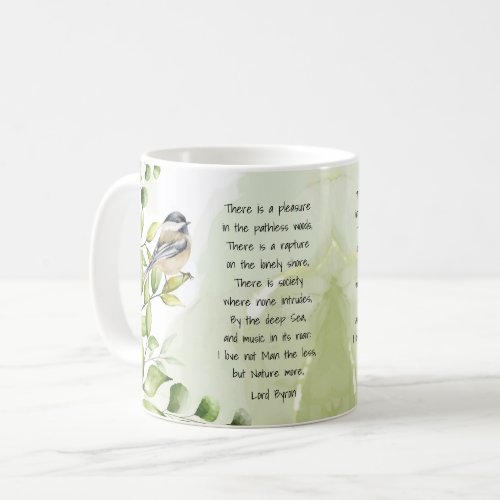 Love Nature Inspirational Quote Lord Byron  Coffee Mug