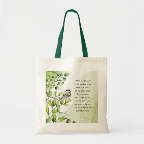 Love Nature Inspirational Quote Lord Byron  Tote Bag