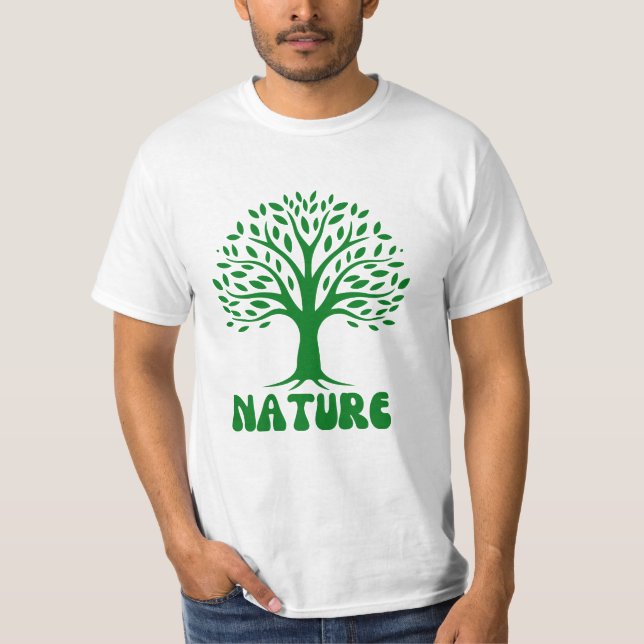 LOVE NATURE NATURAL TREE PLANTS GREENERY  T-Shirt (Front)