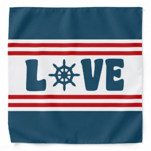 Love nautical design bandana