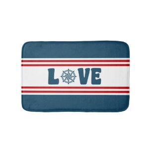 Love nautical design bathroom mat