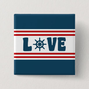 Love nautical design button