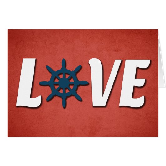 Love nautical design cards (Front Horizontal)