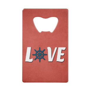 Love nautical design credit card bottle opener