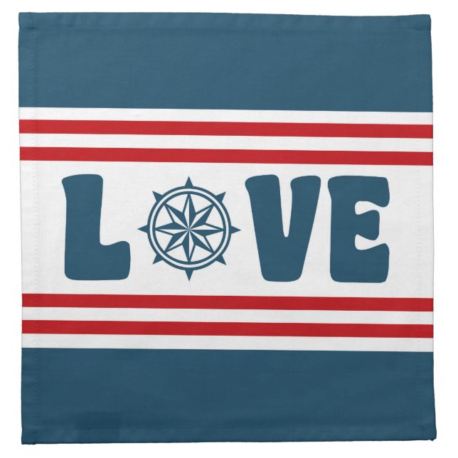 Love nautical design napkin (Front)