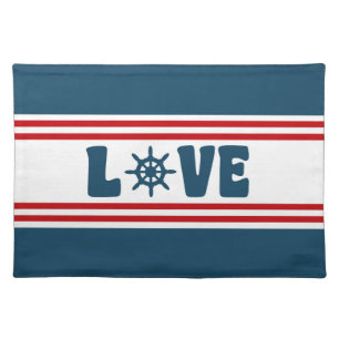Love nautical design placemat