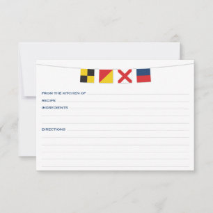 LOVE Nautical Flags Recipe Card 3