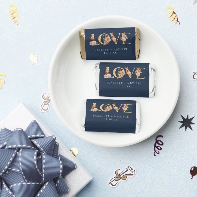 Love Navy Blue Candy Favor (Love Navy Blue Hershey's Chocolate Candy Favor by Painted Paperie
)