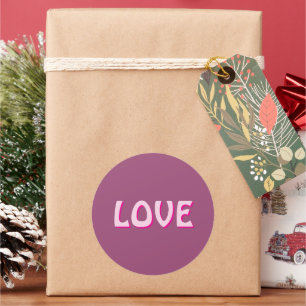 LOVE NECKLACE FOR GIFT WOMEN , GIRLFRIEND CLASSIC ROUND STICKER