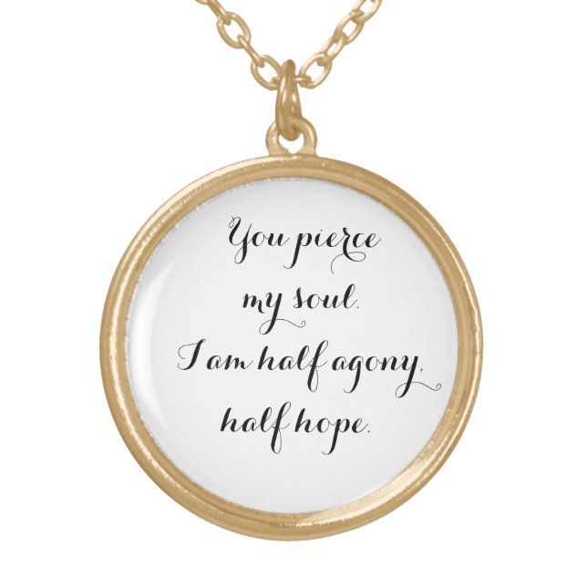 Love necklace inspired by Jane Austen's Persuasion (Front)