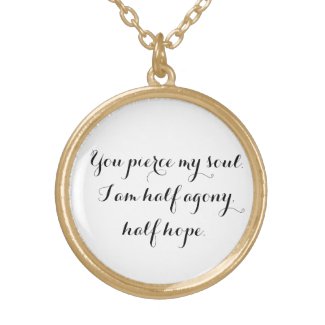Love necklace inspired by Jane Austen's Perusasion
