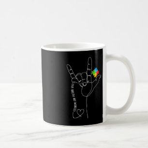 Love Need No Word ASL Autism Awareness SPED Teache Coffee Mug