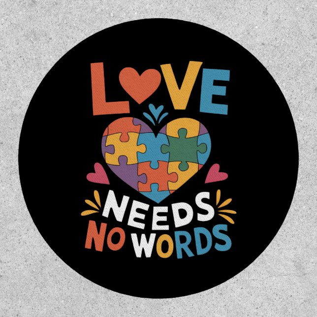 Love Needs No Words Autism Awareness Patch (Front)