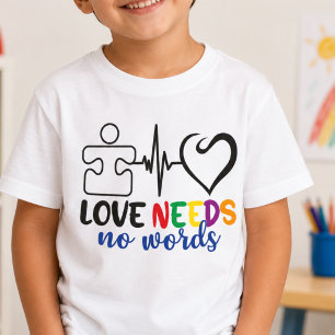 Love Needs No Words, Autism Awareness Tri-Blend Shirt