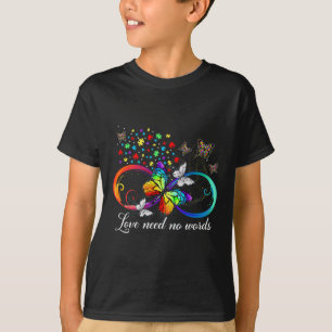 Love Needs No Words Butterfly Autism Awareness Men T-Shirt