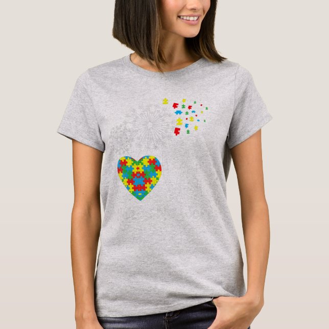 Love Needs No Words Deaf Awareness Dandelion Flowe T-Shirt (Front)