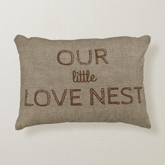 Love Nest Accent Pillow (Front)