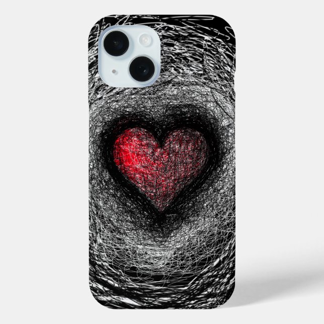 Love Nest Heart Scratch iPhone Case (Back)