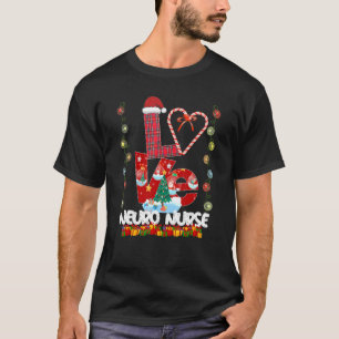 Love Neuro Nurse Santa Hat Candy Xmas Pajama T-Shirt