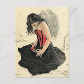 Love never dies mourning angelPostcard Postcard