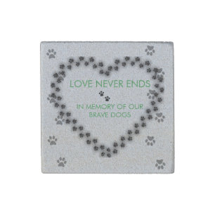 Love Never Ends - Canine Lymphoma Support Stone Magnet