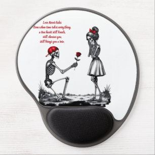 Love Never Fades Skeleton Couple Gel Mouse Pad