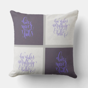 Love Never Fail Patchwork/Paintbrush Pillow