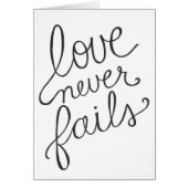 love never fails (Front)
