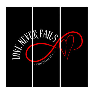 Love Never Fails – 1 Corinthians 13:4-7 Triptych
