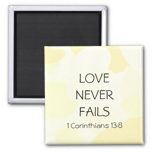 Love Never Fails 1 Corinthians 138 Scripture Magnet