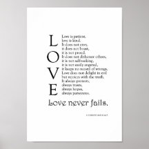 Love Never Fails – 1 Corinthians 13 Bible Verse Pr
