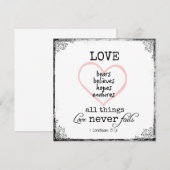 Love Never Fails Bible Verse Wedding (Front/Back)