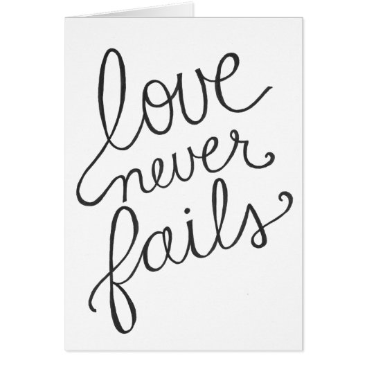 love never fails cards (Front)