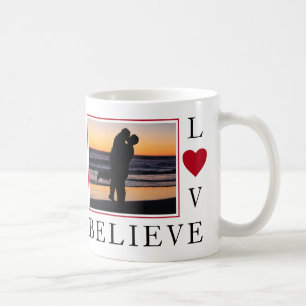 LOVE NEVER FAILS Christian Personalized Photo Coffee Mug