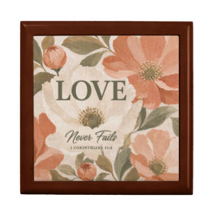 LOVE NEVER FAILS Christian Wedding Gift Box