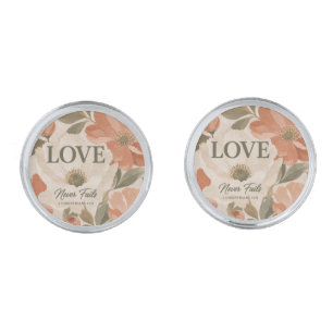 LOVE NEVER FAILS Christian Wedding Gift Cufflinks