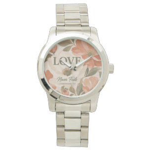 LOVE NEVER FAILS Christian Wedding Gift Watch