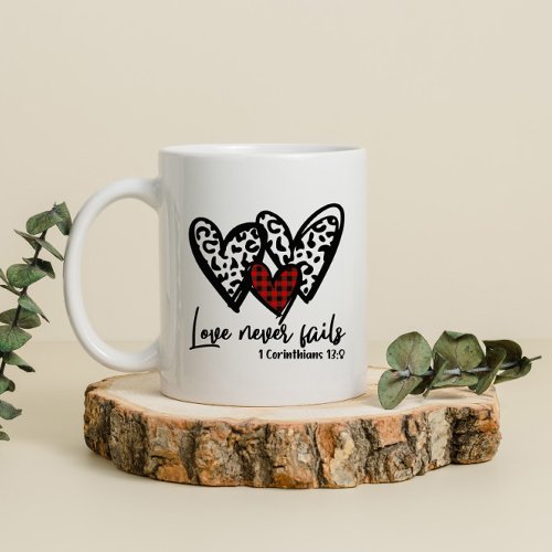 Love Never Fails Coffee Mug