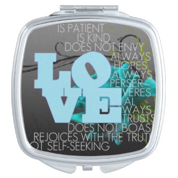 Love Never Fails Compact Mirror by ImGEEE at Zazzle