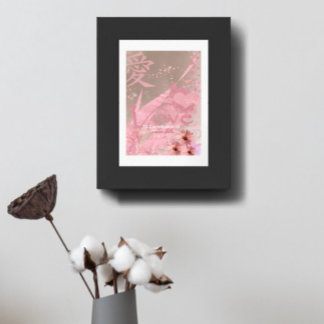 Love Never Fails ConeFlower Collage Poster