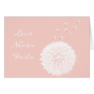 Love Never Fails Dandelion Corinthians 13 Cards