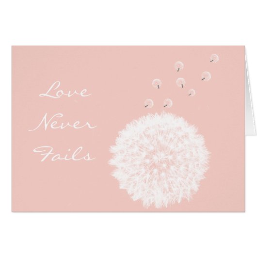 Love Never Fails Dandelion Corinthians 13 Cards (Front Horizontal)