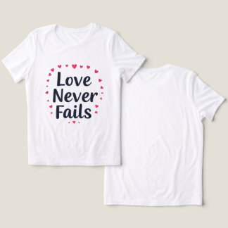 Love Never Fails Graphic T-Shirt Tri-Blend Shirt