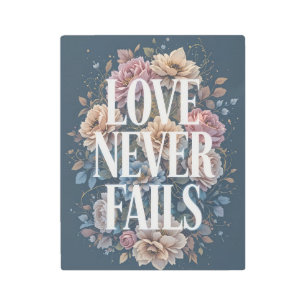 Love Never Fails Inspirational Floral Art