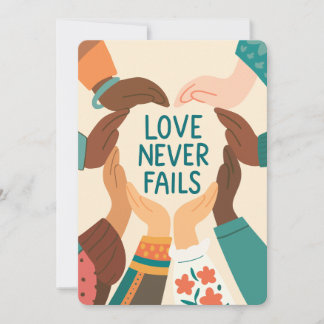 Love Never Fails Invitation